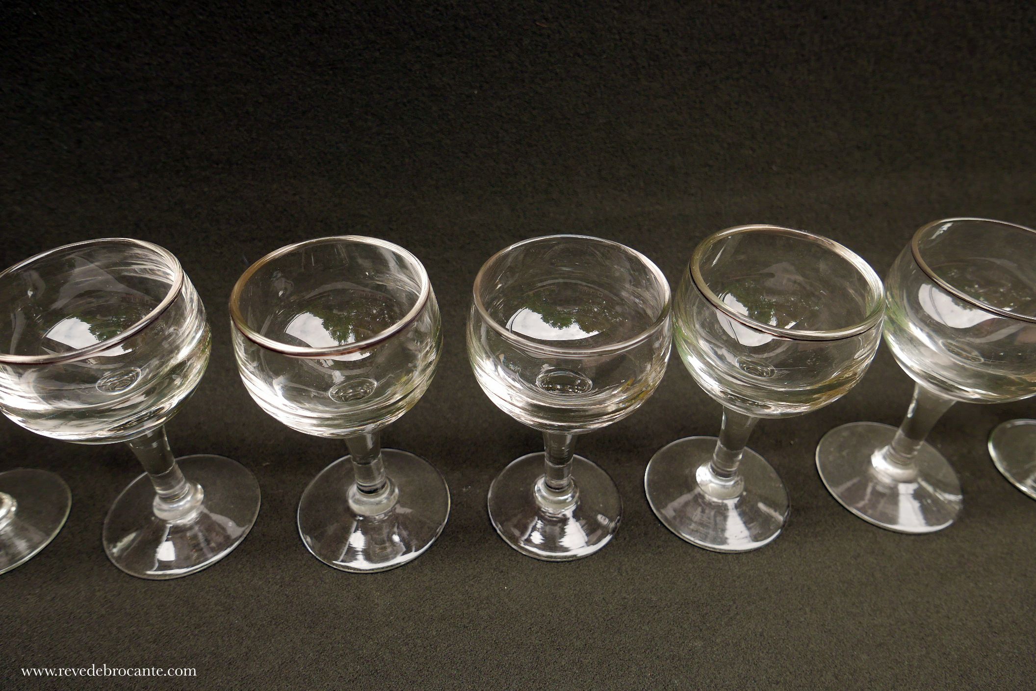 8 verres à Ricard anciens de bistrot - Rêve de Brocante
